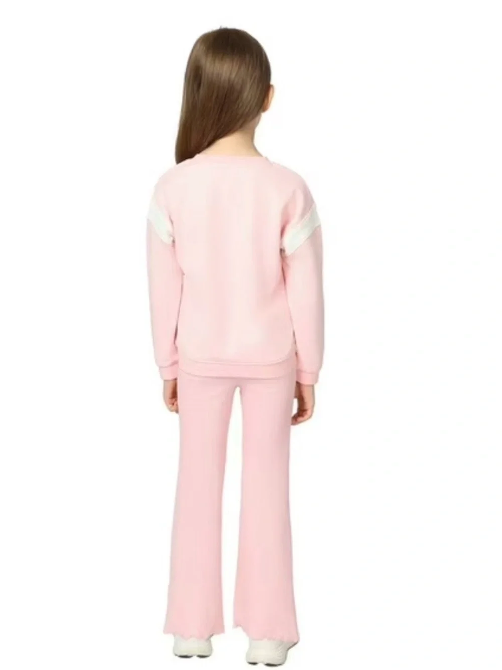 GAP Kids|Baby girl/toddler matching lounge set,floral lettering sweater & flare•